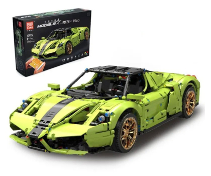 Zabawka edukacyjno-interaktywna Mould King Klocki konstrukcyjne Ferrari Enzo zielony 2790 el.